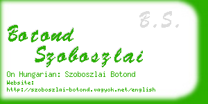 botond szoboszlai business card